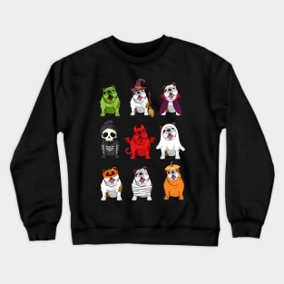 Bulldogs Halloween Funny Bulldogs Costume Crewneck Sweatshirt